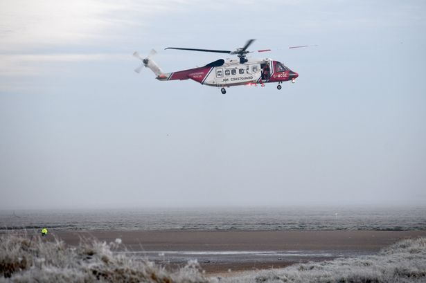 A HM Coastguard helicopter was involved in the search