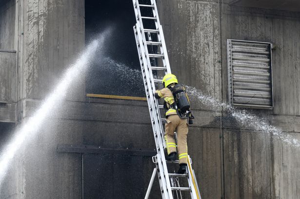 A Humberside Fire and Rescue service firefighter on a 37.5-metre-long ladder as part of a training exercise. A Freedom of Information request has revealed the number of payouts for illnesses and injuries to firefighters.